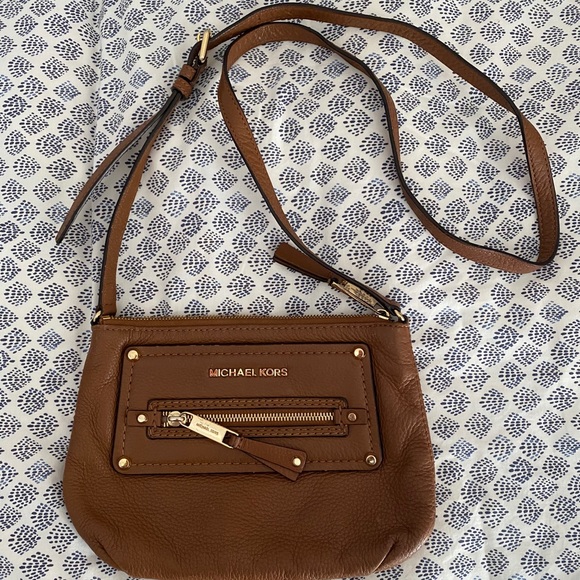 Michael Kors Handbags - SOLD - Michael Kors Brown Gilmore Cross Body Bag